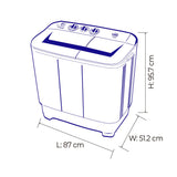 Lavadora Semiautomática Kalley Blanco y Negro 87x95.7cm Para Carga de 13 Kilogramos - LAVADORAS Y SECADORAS | Bylmo