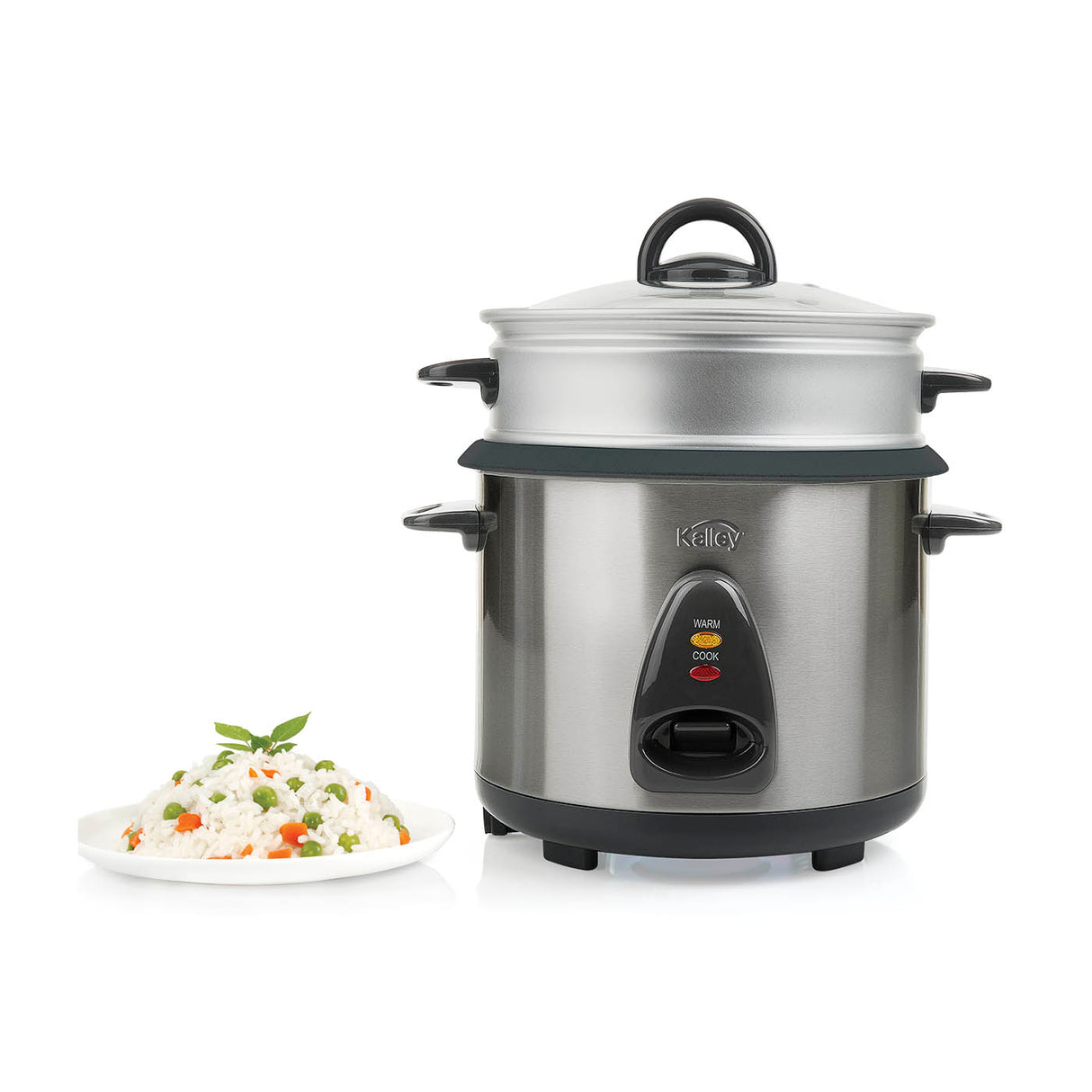 Olla Arrocera Kalley Gris 28x28.5cm para 7 Tazas y con Función para Mantener Caliente - OLLAS ARROCERAS | Bylmo