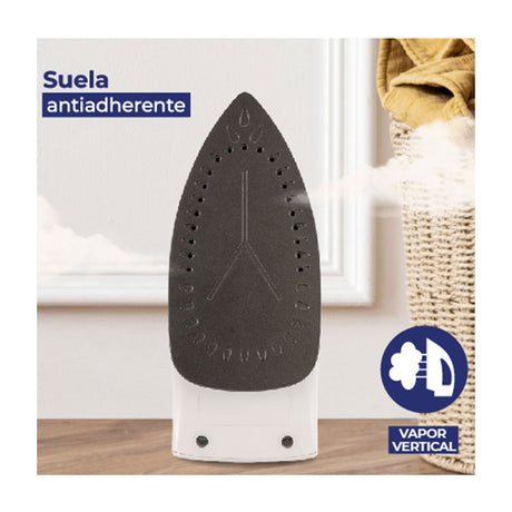 Plancha de Vapor para Ropa Kalley Azul Oscuro y Blanco 24x12cm con Rociador de Agua - PLANCHAS | Bylmo