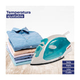 Plancha de Vapor para Ropa Kalley Azul Claro y Blanco 24x12cm con Rociador de Agua - PLANCHAS | Bylmo