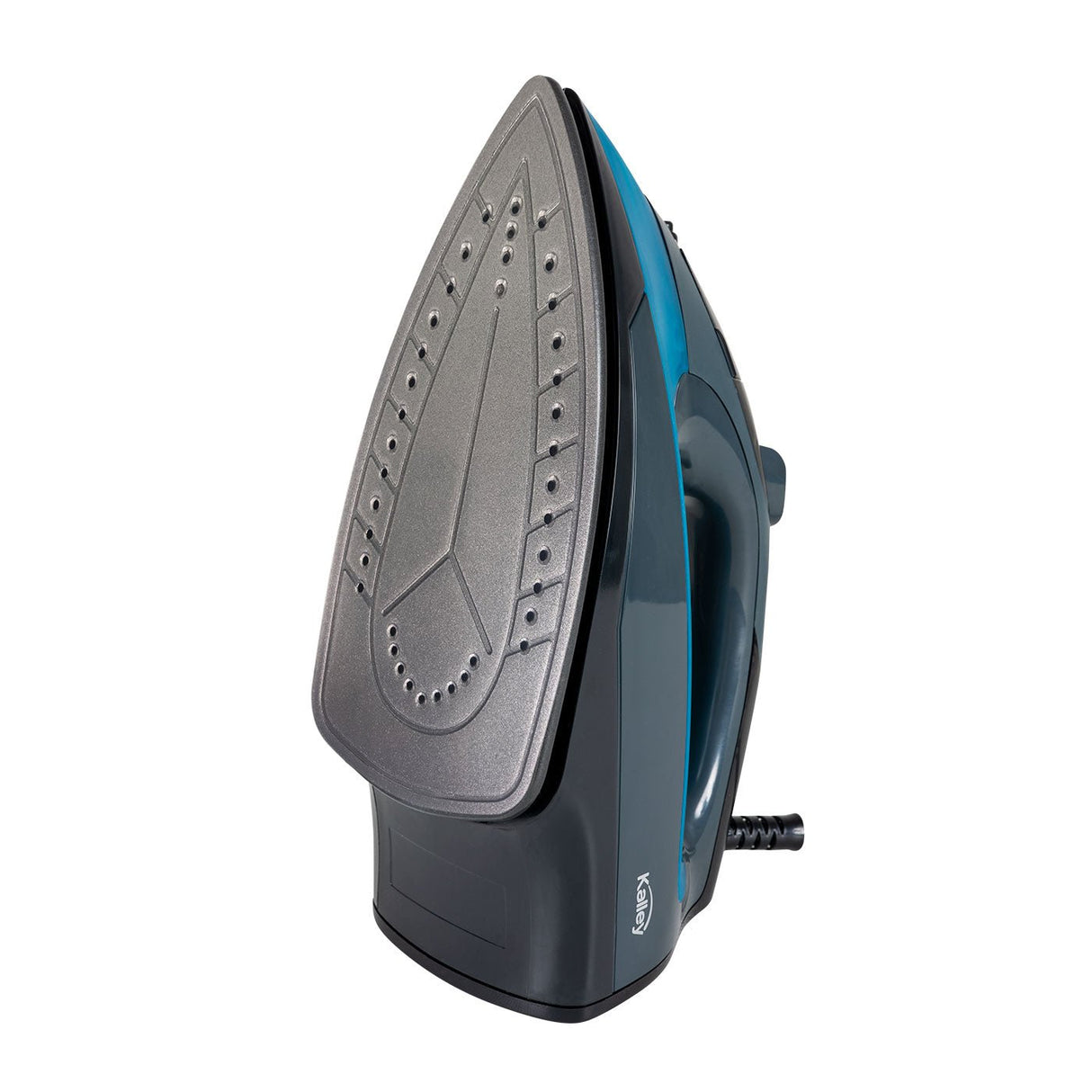 Plancha de Vapor para Ropa Kalley Negro y Azul Claro 26.8x17cm con Rociador de Agua y con Apagado Automático - PLANCHAS | Bylmo
