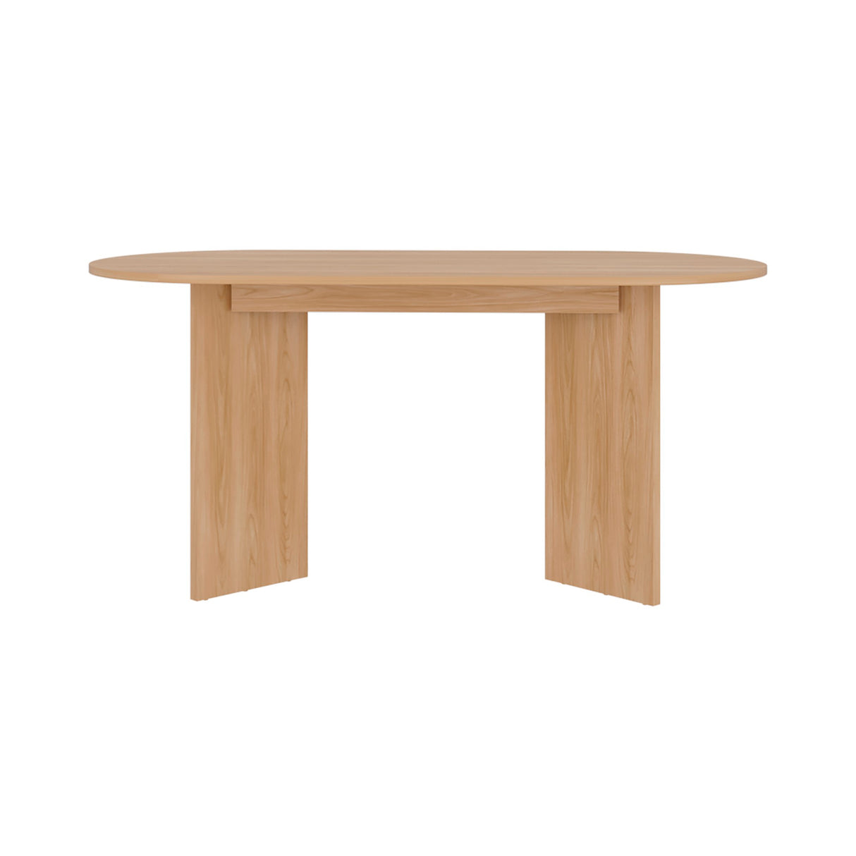 Mesa de Comedor Ted Fresno 156x74.6cm Ovalado de Cuatro Puestos sin Sillas