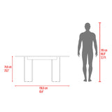 Mesa de Comedor Ted Fresno 156x74.6cm Ovalado de Cuatro Puestos sin Sillas