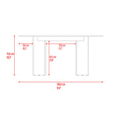 Mesa de Comedor Ted Fresno 156x74.6cm Ovalado de Cuatro Puestos sin Sillas
