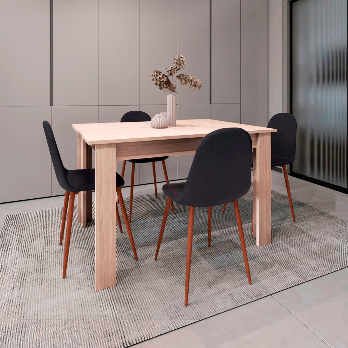 Mesa de Comedor Portofino Nacar 120x75.6cm Rectangular de Cuatro Puestos sin Sillas - COMEDORES | Bylmo