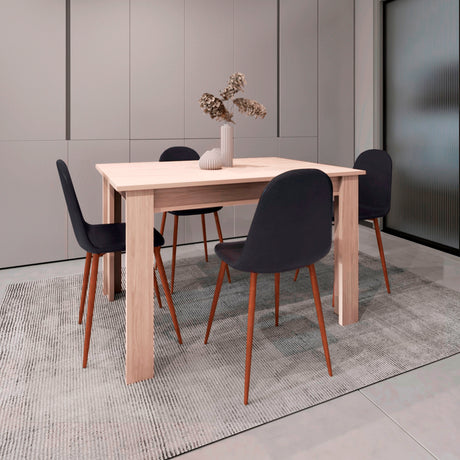 Mesa de Comedor Portofino Nacar 120x75.6cm Rectangular de Cuatro Puestos sin Sillas - COMEDORES | Bylmo