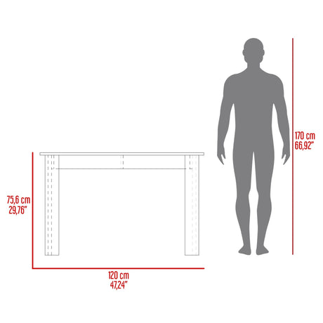Mesa de Comedor Portofino Nacar 120x75.6cm Rectangular de Cuatro Puestos sin Sillas - COMEDORES | Bylmo