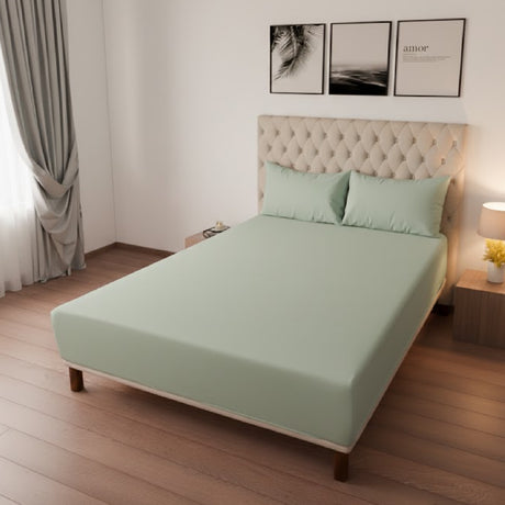 Semijuego de Sábanas Watermelon Verde Menta Semidoble 120 X 180 Cm 200 Hilos - SABANAS | Bylmo