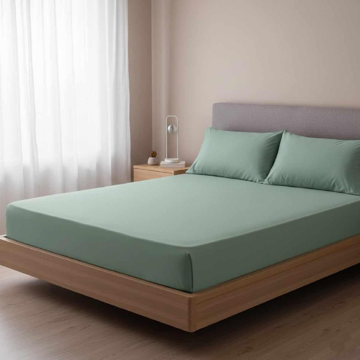 Semijuego de Sábanas Watermelon Verde Menta Semidoble 120 X 180 Cm 200 Hilos - SABANAS | Bylmo