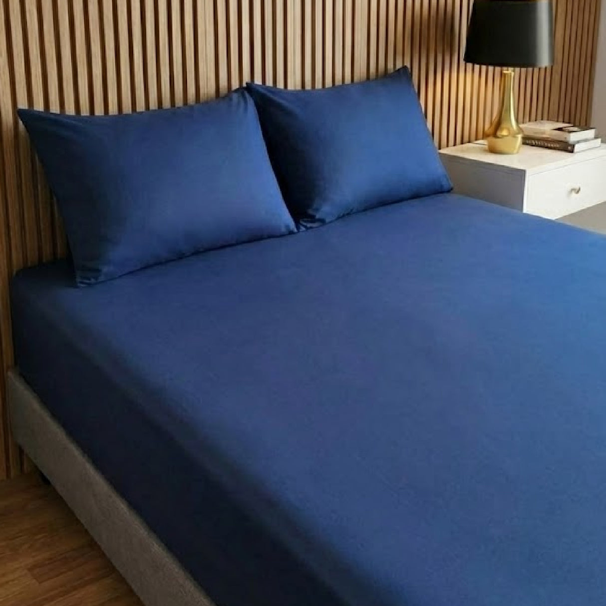 Semijuego de Sábanas Navy Peony Azul Queen 160 X 180 Cm 200 Hilos - SABANAS | Bylmo