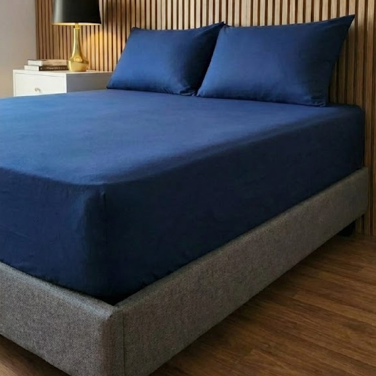 Semijuego de Sábanas Navy Peony Azul Queen 160 X 180 Cm 200 Hilos - SABANAS | Bylmo