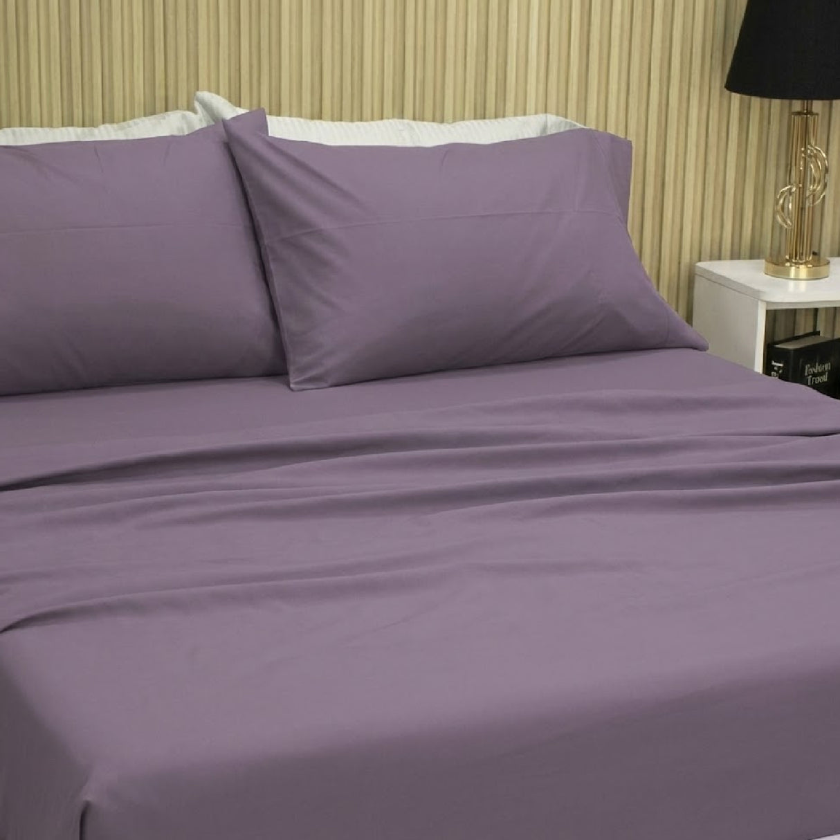 Semijuego de Sábanas Bougainvillea Lila Semidoble 120 X 180 Cm 200 Hilos - SABANAS | Bylmo