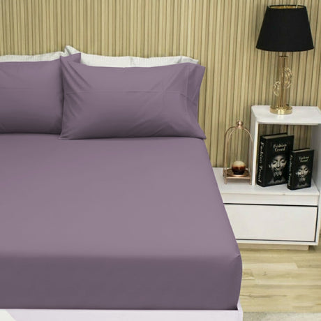 Semijuego de Sábanas Bougainvillea Lila Queen 160 X 180 Cm 200 Hilos - SABANAS | Bylmo