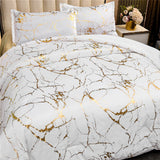Funda de Duvet Harmony Gold Blanco 220x240cm para Cama Doble 140 X 180 Cm - TENDIDOS Y CUBRELECHOS | Bylmo