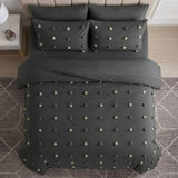 Combo Funda Duvet con Plumón Harmony PomDeco Negro 200x240cm para Cama Semidoble 120 X 180 Cm - TENDIDOS Y CUBRELECHOS | Bylmo