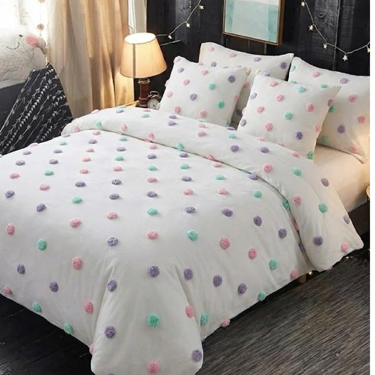 Funda de Duvet Harmony Pomcolors Blanco 280x240cm para Cama King 200 X 180 Cm - TENDIDOS Y CUBRELECHOS | Bylmo
