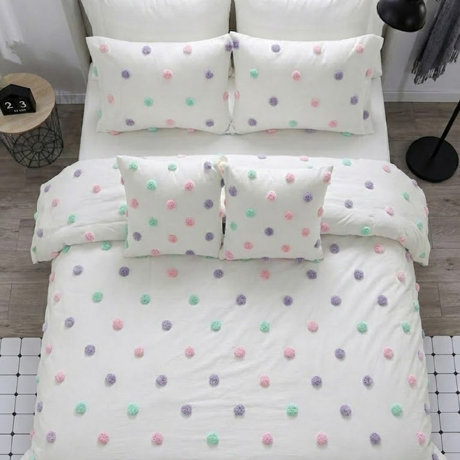 Combo Funda Duvet con Plumón Harmony Pomcolors Blanco 240x240cm para Cama Queen 160 X 180 Cm - TENDIDOS Y CUBRELECHOS | Bylmo