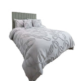 Funda de Duvet Harmony Leaf Gris 220x240cm para Cama Doble 140 X 180 Cm - TENDIDOS Y CUBRELECHOS | Bylmo