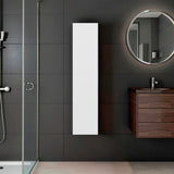 Gabinete de Baño Blanco 25x110cm Rectangular con Tres Entrepaños y con una Puerta