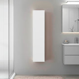 Gabinete de Baño Blanco 25x110cm Rectangular con Tres Entrepaños y con una Puerta