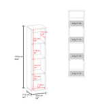 Gabinete de Baño Blanco 25x103cm Rectangular con Tres Entrepaños