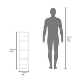 Gabinete de Baño Blanco 25x103cm Rectangular con Tres Entrepaños