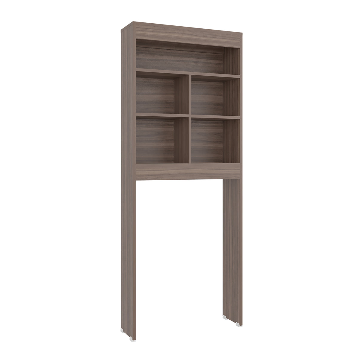 Ahorrador de Espacio para Baño Duo Avellana 63.2x160.8cm con Cuatro Entrepaños y con Patas
