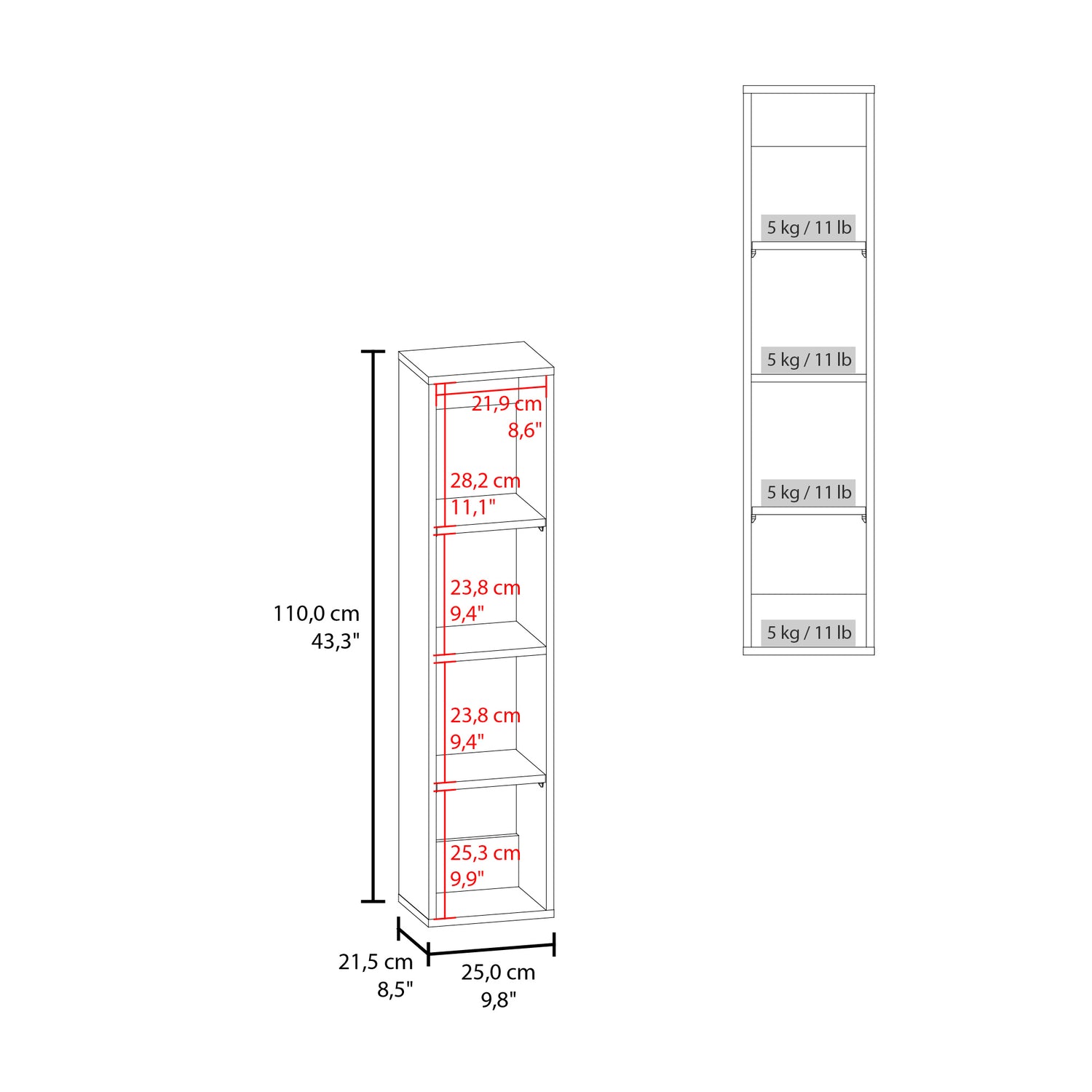 Arrimo Vedra Avellana y Cartagena 120x80.7cm con Dos Puertas y Cuatro Compartimientos