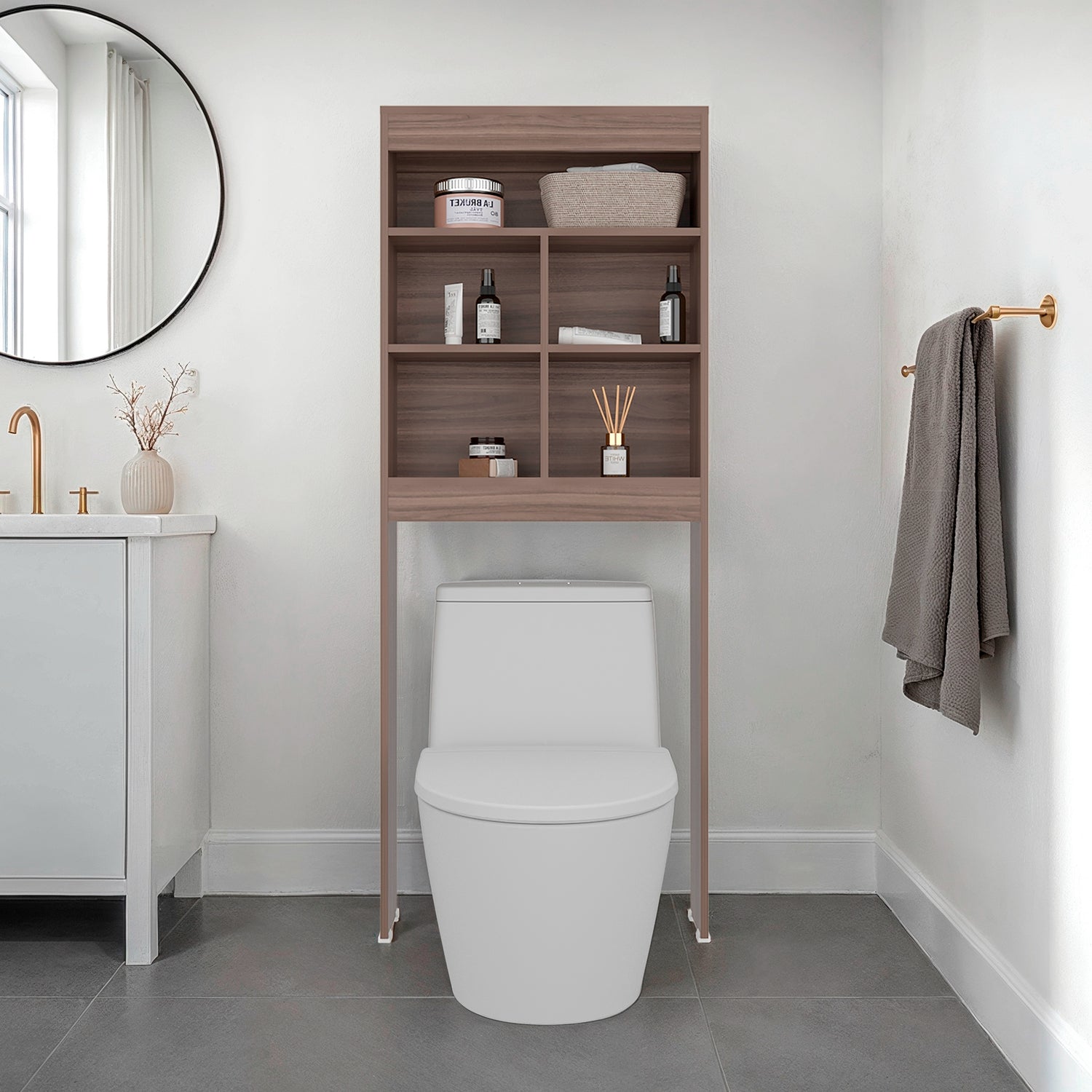 Arrimo Vedra Avellana y Cartagena 120x80.7cm con Dos Puertas y Cuatro Compartimientos