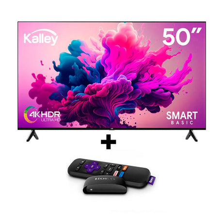 Televisor Kalley Smart de 50" Pulgadas Roku Negro 111.12x64.07cm Led 4K - TELEVISORES | Bylmo