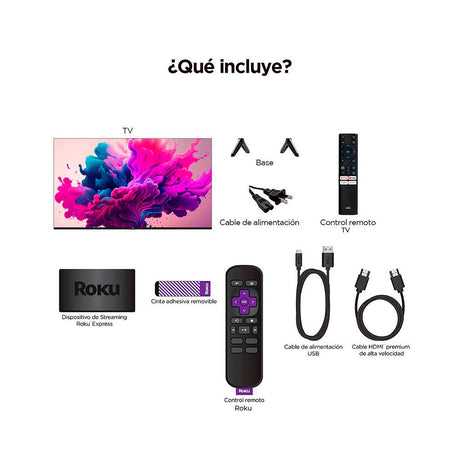 Televisor Kalley Smart de 50" Pulgadas Roku Negro 111.12x64.07cm Led 4K - TELEVISORES | Bylmo