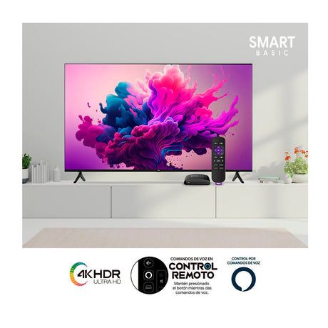 Televisor Kalley Smart de 50" Pulgadas Roku Negro 111.12x64.07cm Led 4K - TELEVISORES | Bylmo