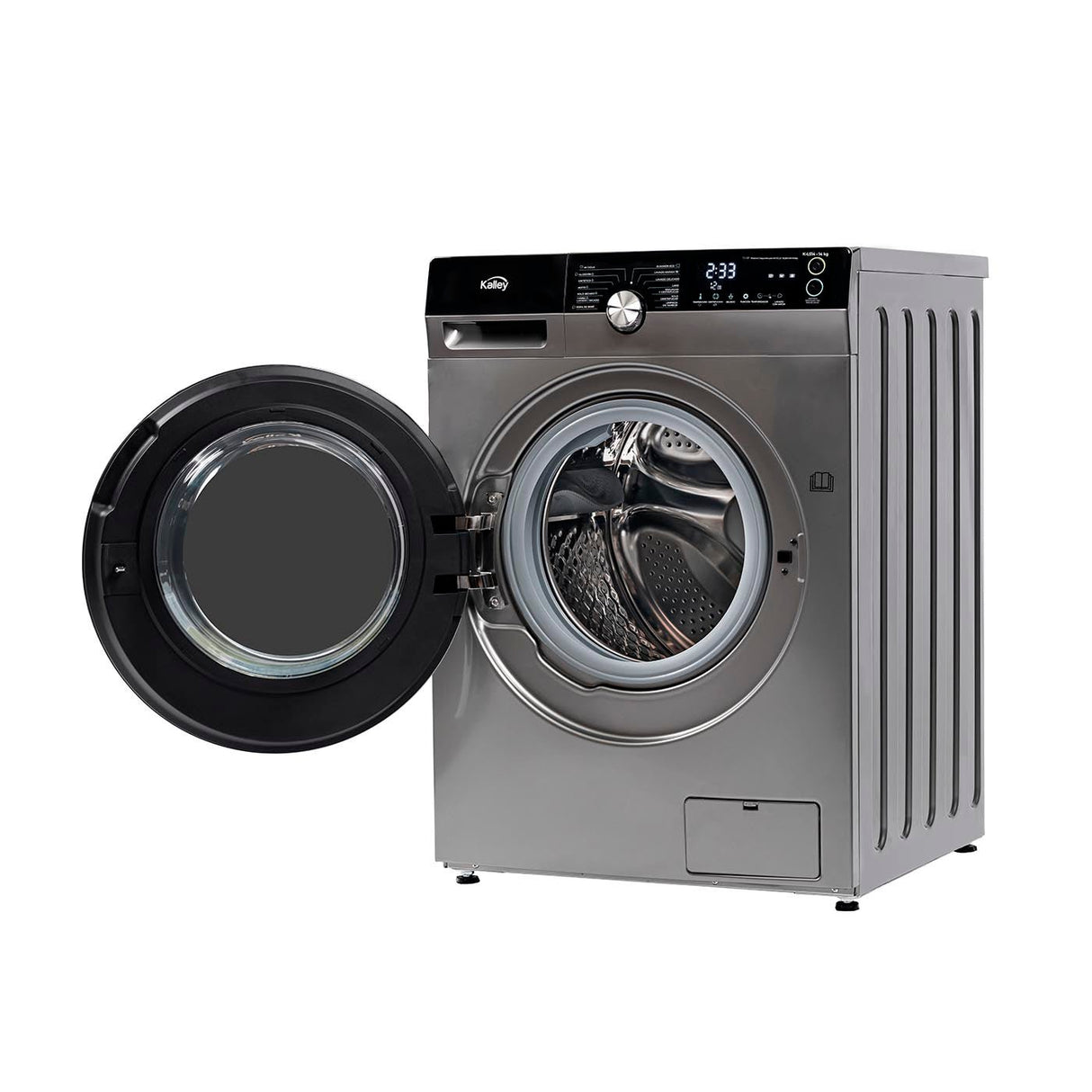 Lavadora Kalley Gris 59.5x85cm con Opcion de Secadora para 14 Kilogramos - LAVADORAS Y SECADORAS | Bylmo