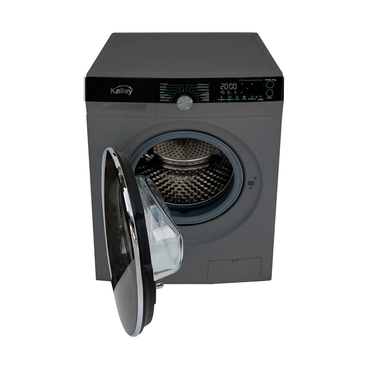 Lavadora Kalley Gris 59.5x85cm con Opcion de Secadora para 14 Kilogramos - LAVADORAS Y SECADORAS | Bylmo