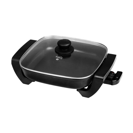 Sartén Eléctrica Kalley Negro 38x11cm con Temperatura Ajustable y con Tapa - SARTENES ELECTRICOS | Bylmo