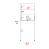 Optimizador de Baño BiColor Fresno y Blanco 62x160cm con Un Entrepaño - OTROS MUEBLES PARA BANHO | Bylmo