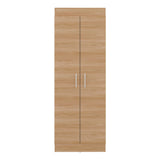 Alacena Nepal Fresno y Blanco 60x170cm con Dos Puertas - ALACENAS Y MUEBLES MICROONDAS | Bylmo