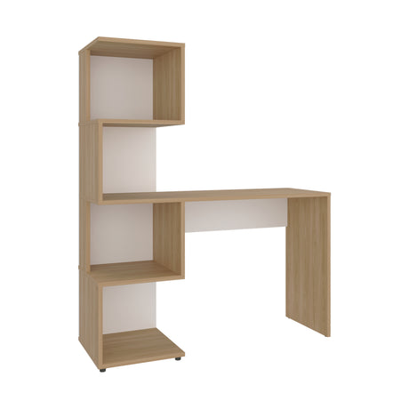 Escritorio Danis Fresno y Blanco 120x144.6cm - ESCRITORIOS | Bylmo