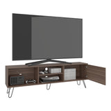 Mesa para TV Andorra Z Avellana 180x58cm Para TV Hasta 75 Pulgadas con Un Cajón y con Ranuras para Cables - MUEBLES DE TV | Bylmo