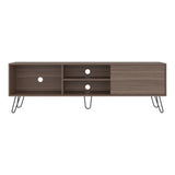 Mesa para TV Andorra Z Avellana 180x58cm Para TV Hasta 75 Pulgadas con Un Cajón y con Ranuras para Cables - MUEBLES DE TV | Bylmo