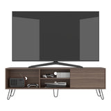 Mesa para TV Andorra Z Avellana 180x58cm Para TV Hasta 75 Pulgadas con Un Cajón y con Ranuras para Cables - MUEBLES DE TV | Bylmo