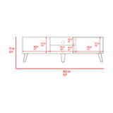 Mesa para TV Andorra Z Avellana 180x58cm Para TV Hasta 75 Pulgadas con Un Cajón y con Ranuras para Cables - MUEBLES DE TV | Bylmo