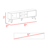 Mesa para TV Andorra Z Avellana 180x58cm Para TV Hasta 75 Pulgadas con Un Cajón y con Ranuras para Cables - MUEBLES DE TV | Bylmo