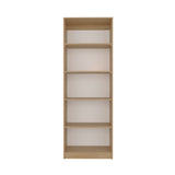 Estantería Home Fresno y Blanco 63x181cm con Cinco Compartimientos - BIBLIOTECAS Y ESTANTERIAS | Bylmo