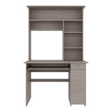 Centro de Computo Minka Gris Positano 110x180.7cm con Cajón y Entrepaños - ESCRITORIOS | Bylmo