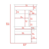Centro de Computo Minka Gris Positano 110x180.7cm con Cajón y Entrepaños - ESCRITORIOS | Bylmo