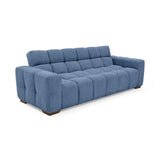 Sofá Cama Miami Indigo y Matiz Caoba 228x78cm De Tres Puestos Reclinable y Tapizado Capitoneado - SOFAS Y POLTRONAS | Bylmo