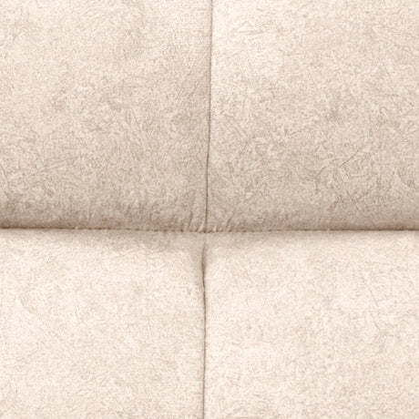 Sofá Cama Nubo Beige y Matiz Natural 178x82cm De Tres Puestos Reclinable y Tapizado Capitoneado - SOFAS Y POLTRONAS | Bylmo