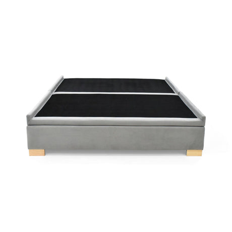 Base Cama Aveiro Plata y Matiz Natura 146x35cm para Colchón Doble 140 X 190 Cm y con Almacenamiento - CAMAS | Bylmo