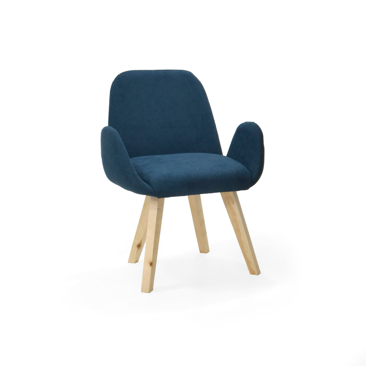 Silla de Comedor Mao Indigo y Matiz Natural 63x86cm con Espaldar y con Apoya Brazos - SILLAS Y BUTACOS | Bylmo